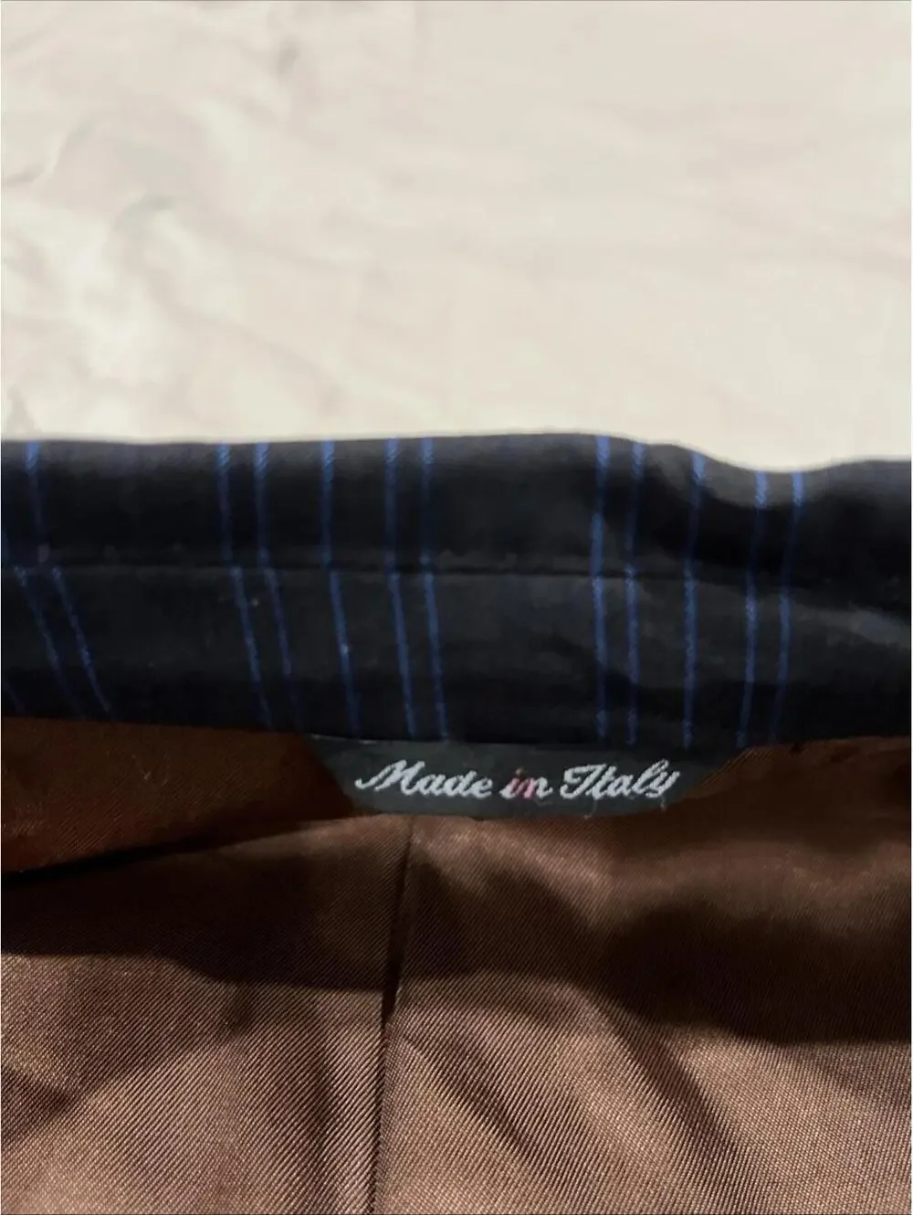 FLAWLESS PAUL SMITH LONDON MENS BLAZER 44R BLUE W PINSTRIPES MADE IN ITALY VGC